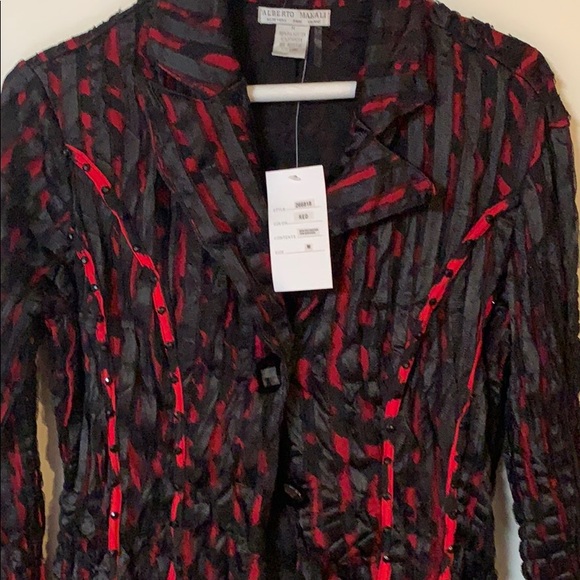 Designer dress jacket Alberto Makali med black/red - Picture 3 of 3